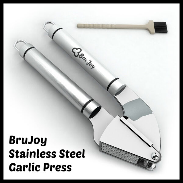 brujoy stainless steel garlic press