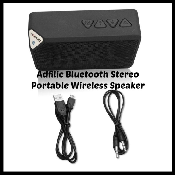Adfilic Bluetooth Stereo Portable Wireless Speaker