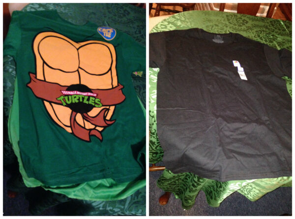 tmnt cape t and a black t