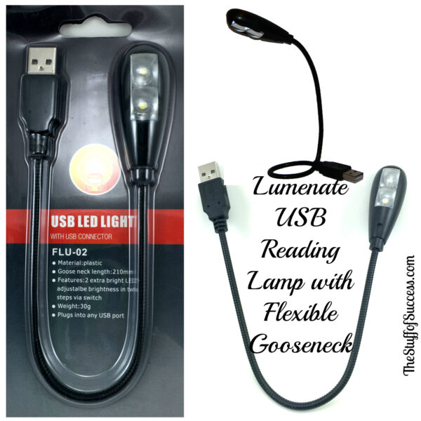 Lumenate USB Reading Lamp with Flexible Gooseneck