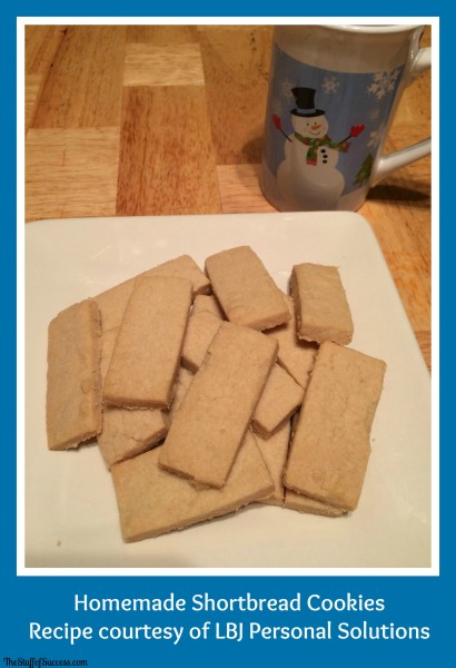 homemade shortbread cookies recipe courtesy of LBJ Personal Solutions