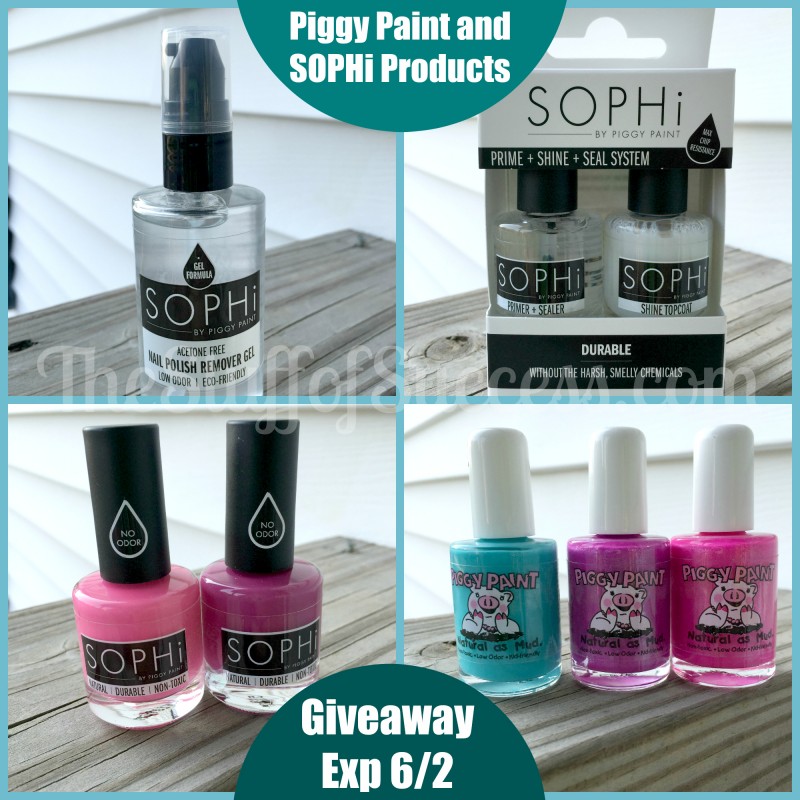 Piggy Paint and SOPHi Products Giveaway Exp 060215