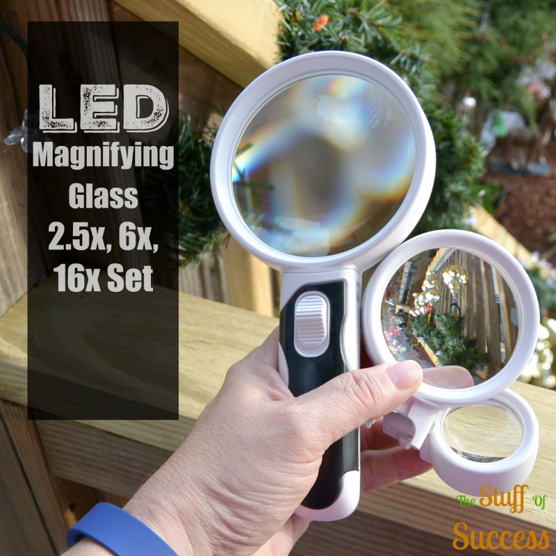 LED Magnifying Glass 2.5x, 6x, 16x Set