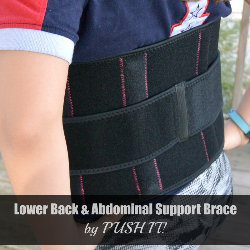 Lower Back and Abdominal Support Brace by PUSH IT!