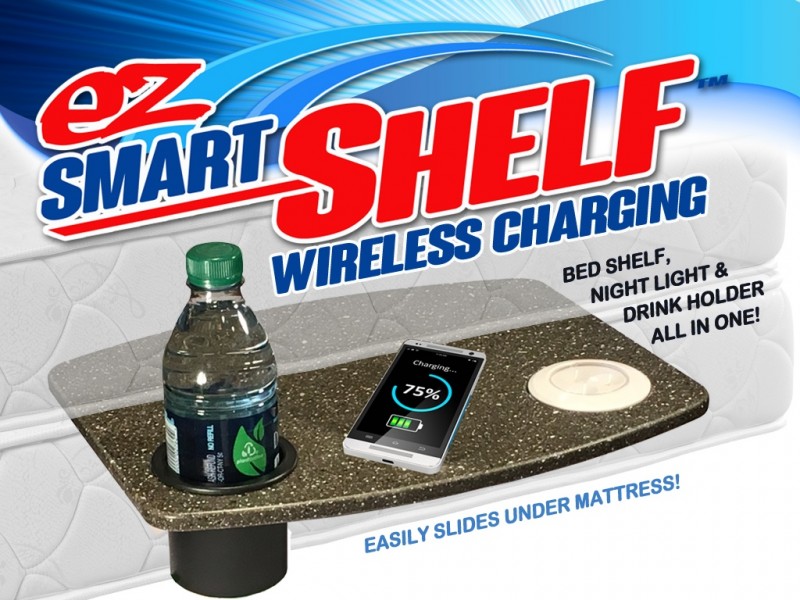 Wireless Phone Charging Bed Shelf