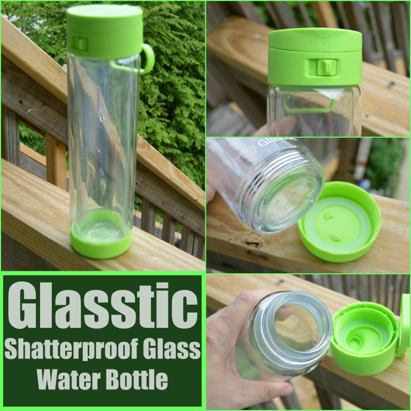 Glasstic Shatterproof Glass Water Bottle With Decorative Inserts!