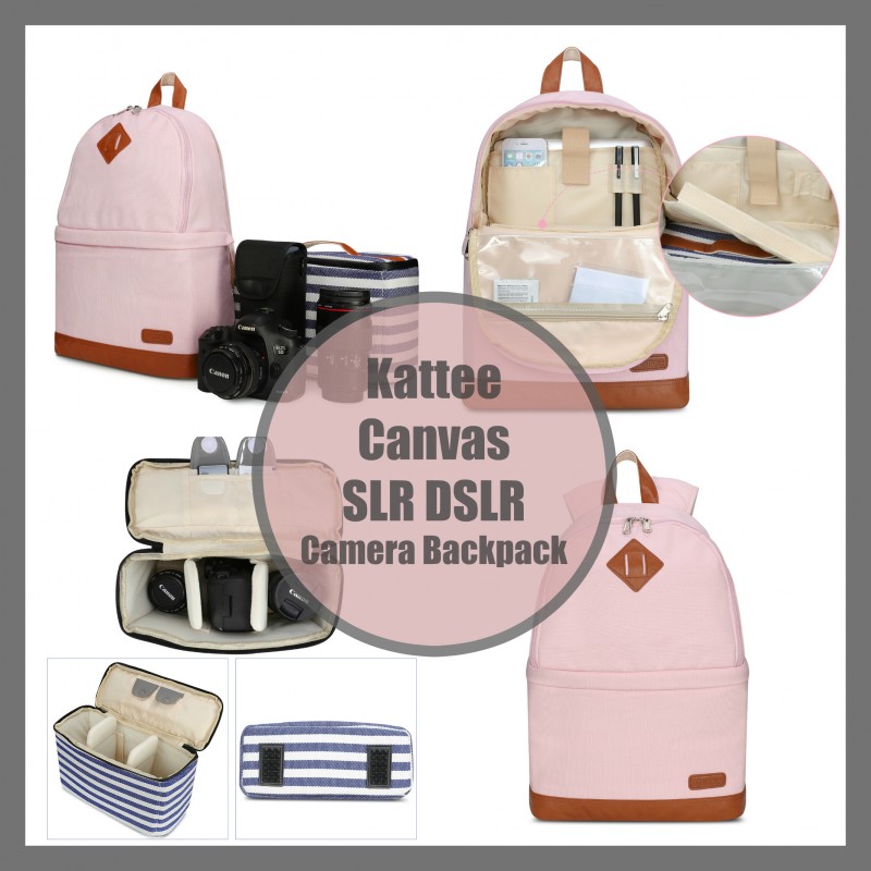 Kattee Canvas SLR DSLR Camera Backpack
