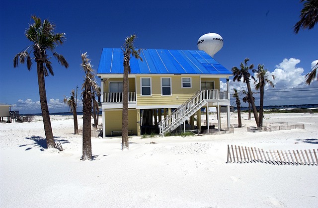 A beachfront vacation rental home